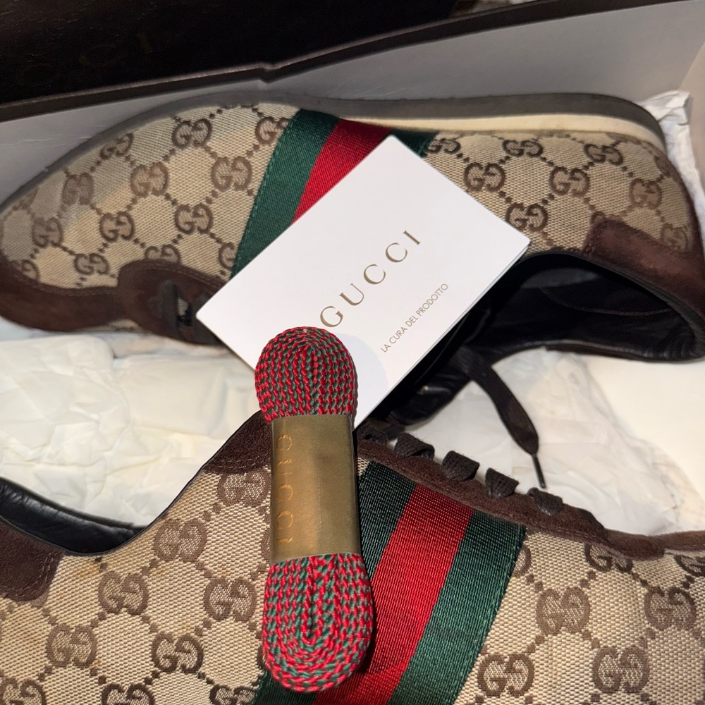 Mens Vintage Gucci Guccissima Sneakers (Men’s Sz 12) - Picture 5 of 14